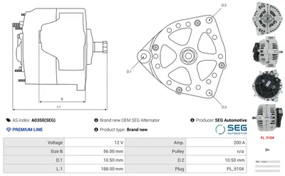 Alternador AS-PL A0350(SEG)