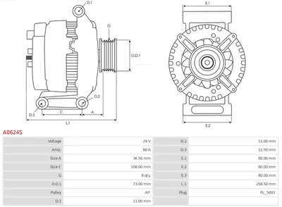 Alternador AS-PL A0624S
