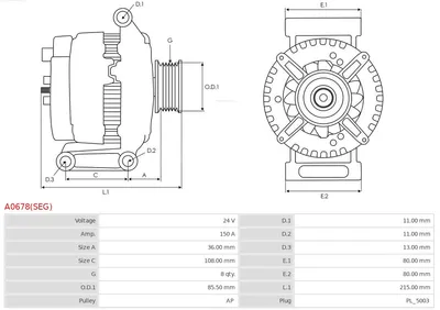 Alternador AS-PL A0678(SEG)