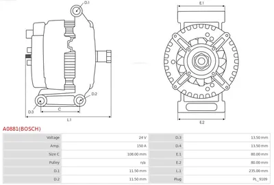 Alternador AS-PL A0881(BOSCH)