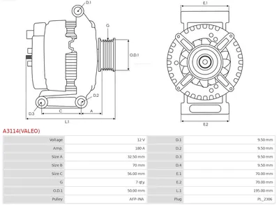 Alternador Chrysler 300C · Chrysler 300C Touring · Mercedes-Benz G-CLASS