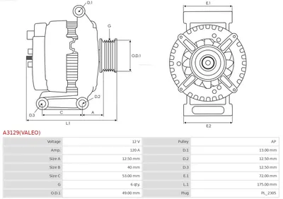 Alternador Ford FIESTA V · Ford FOCUS II · Ford FOCUS II Saloon