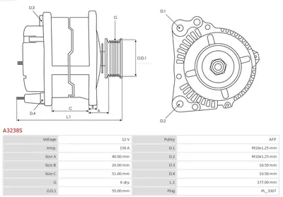Alternador Hyundai SANTA FÉ II · Hyundai ix35 · Hyundai SANTA FÉ III