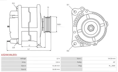 Alternador Mitsubishi L 300 III Van · Hyundai H-1 / STAREX Bus · Hyundai H-1 Van