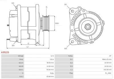 Alternador AS-PL A3522S