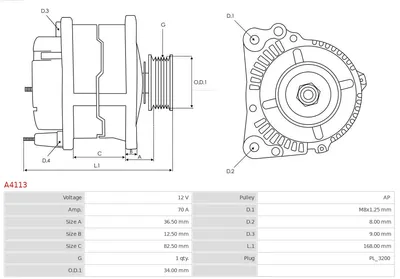 Alternador Austin 1000-Series MK II · Austin MAESTRO Fastback · Austin METRO I Fastback