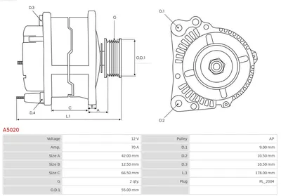 Alternador Ford RANGER · Mazda E Van · Mazda B-SERIE
