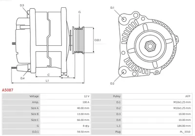 Alternador Mazda 5 · Mazda 6 Hatchback · Mazda 6 Saloon