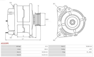 Alternador Mercedes-Benz VITO Van · Mercedes-Benz VITO Mixto · Mercedes-Benz VITO Tourer