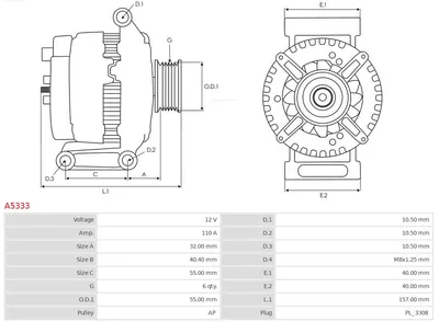 Alternador Subaru FORESTER