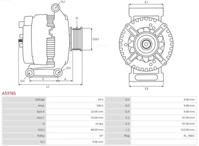 Alternador AS-PL A5376S