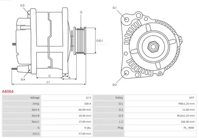 Alternador Daihatsu CHARADE VIII · Toyota YARIS · Toyota AURIS