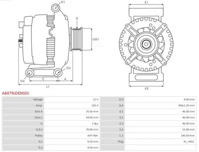 Alternador Honda CR-V II · Honda ACCORD VII · Honda ACCORD VII Tourer