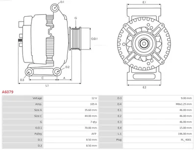 Alternador Honda CR-V II · Honda ACCORD VII · Honda ACCORD VII Tourer