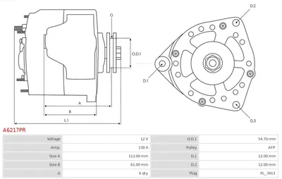 Alternador Chrysler DELTA · Fiat FREEMONT