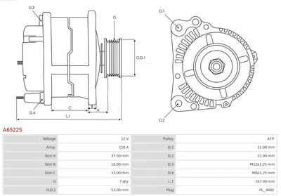 Alternador Lexus GS · Lexus IS II · Lexus IS C