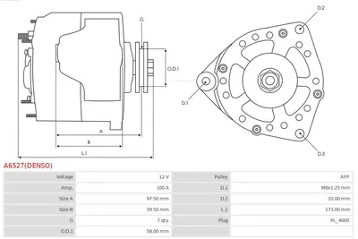 Alternador Toyota HIACE IV Bus · Toyota HIACE IV Van · Toyota LAND CRUISER PRADO
