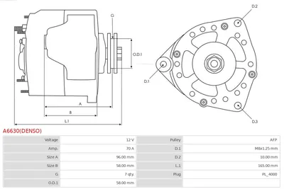 Alternador Toyota HIACE IV Bus · Toyota HIACE IV Van · Toyota DYNA Platform/Chassis (KD_, LY_, _Y2_, _U3_, _U4_, _U6_, _U8