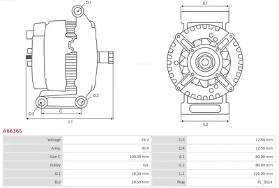 Alternador AS-PL A6636S