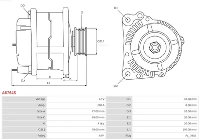 Alternador Ford Usa MUSTANG Coupe · Ford Usa MUSTANG Convertible