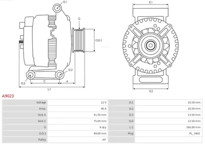 Alternador Ford KA · Ford FOCUS I · Ford FIESTA V