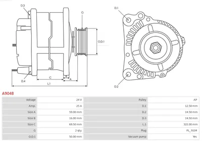 Alternador AS-PL A9048