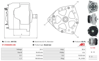 Alternador AS-PL A9172S