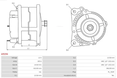 Alternador AS-PL A9194