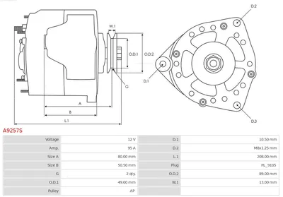 Alternador AS-PL A9257S