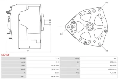 Alternador AS-PL A9260S