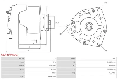 Alternador AS-PL A9263(MANDO)