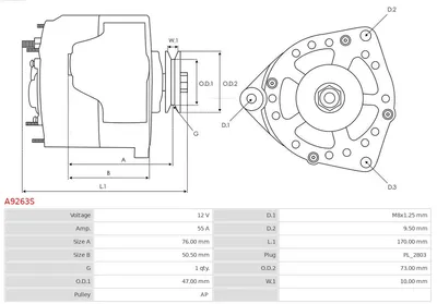 Alternador AS-PL A9263S