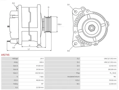Alternador AS-PL A9274S