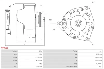 Alternador AS-PL A9368S