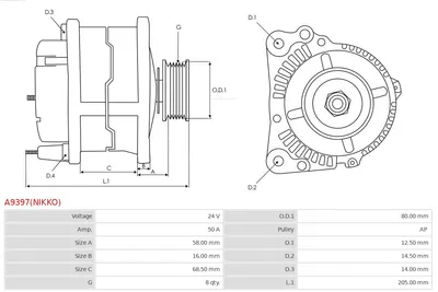 Alternador AS-PL A9397(NIKKO)