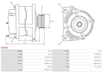 Alternador AS-PL A9425S