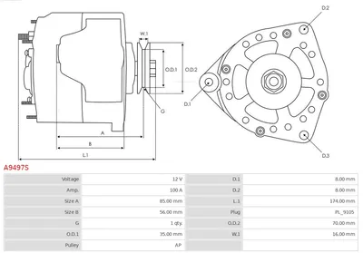 Alternador AS-PL A9497S