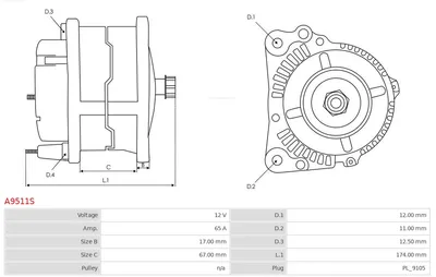 Alternador Alfa Romeo 75 · Fiat CROMA · Lancia THEMA