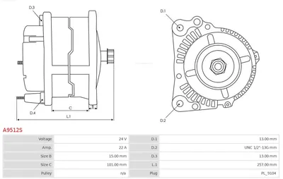 Alternador AS-PL A9512S
