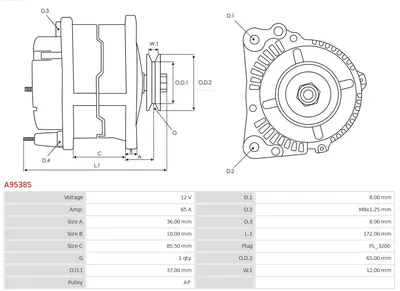 Alternador Austin MAESTRO Fastback · Ford GRANADA Turnier · Rover 2000-3500 Hatchback