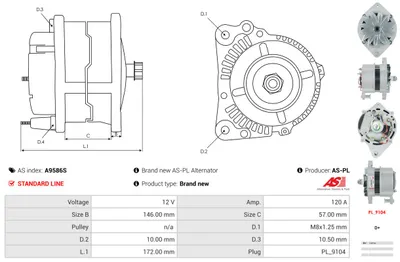 Alternador AS-PL A9586S