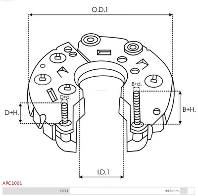 Rectificador, alternador AS-PL ARC1001
