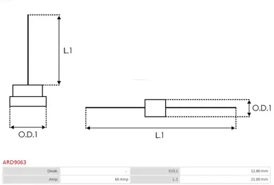 Rectificador, alternador AS-PL ARD9063