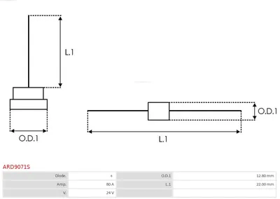 Rectificador, alternador AS-PL ARD9071S