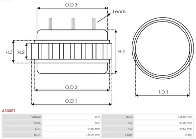 Estátor, generador AS-PL AS0067