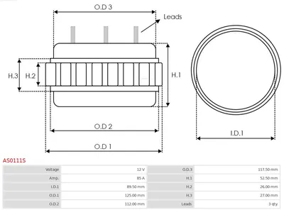 Estátor, generador AS-PL AS0111S