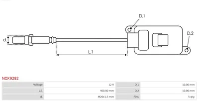 Sensor NOx, inyección de úrea Vw MULTIVAN T6 · Vw TRANSPORTER T6 / CARAVELLE T6 Bus · Vw TRANSPORTER T6 Van