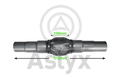 Unión flexible, escape Aslyx AS-200655