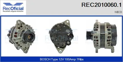 Alternador Iveco DAILY VI Platform/Chassis · Iveco DAILY VI Van
