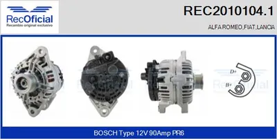 Alternador Fiat BARCHETTA · Alfa Romeo GTV · Alfa Romeo SPIDER